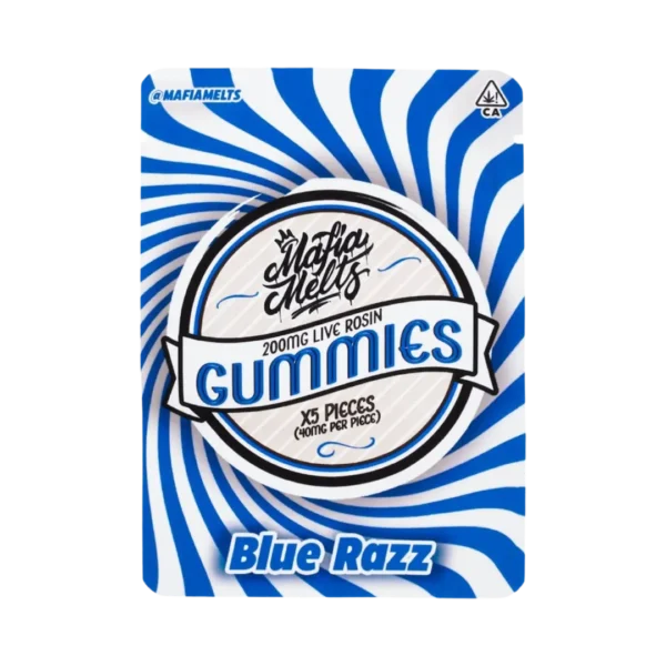 Mafia Melts Blue Razz Gummies