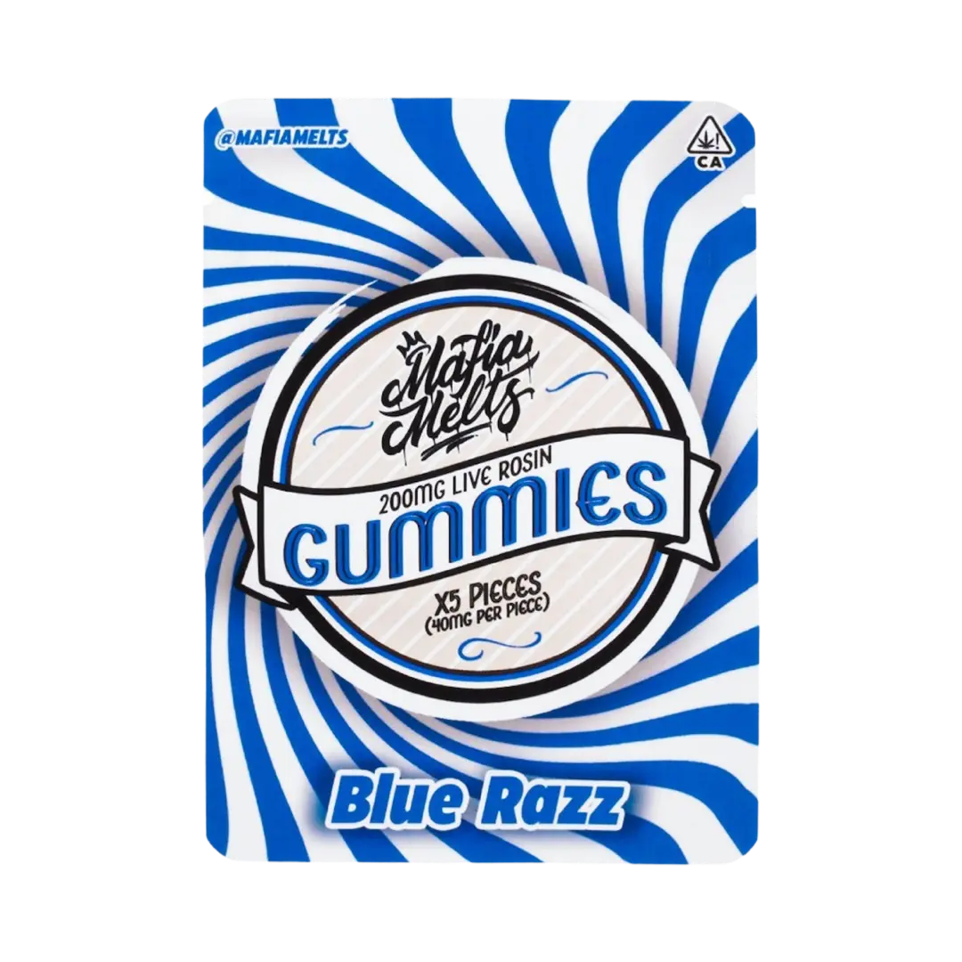 Mafia Melts Blue Razz Gummies